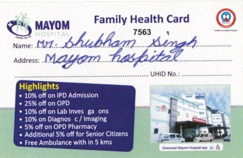 Family Health Card